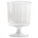 WNA WNACCW5240 Classic Crystal Plastic Wine Glasses on Pedestals, 5 oz., Clear, Fluted, 10/Pack