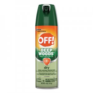 OFF! SJN315652 Deep Woods Dry Insect Repellent, 4oz, Aerosol, Neutral, 12/Carton