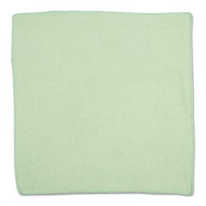 Rubbermaid Commercial RCP1820582 Microfiber Cleaning Cloths, 16 X 16, Green, 24/Pack