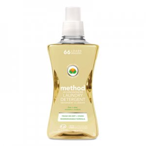 Method MTH01491 4X Concentrated Laundry Detergent, Free and Clear, 53.5 oz Bottle, 4/Carton