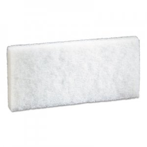 3M MMM08003 Doodlebug Scrub Pad, 4.6" x 10", White, 5/Pack, 4 Packs/Carton