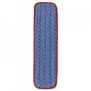Rubbermaid Commercial RCPQ410RED Microfiber Wet Mopping Pad, 18 1/2" x 5 1/2" x 1/2", Red