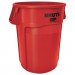 Rubbermaid Commercial RCP264360REDEA Brute Vented Trash Receptacle, Round, 44 gal, Red