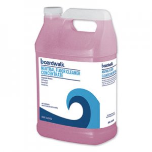 Boardwalk BWK4404N Neutral Floor Cleaner Concentrate, Lemon Scent, 1 gal Bottle, 4/Carton