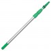 Unger UNGED600 Opti-Loc Aluminum Extension Pole, 20 ft, Three Sections, Green/Silver
