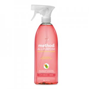 Method 00010CT All Surface Cleaner, Pink Grapefruit, 28 oz Bottle, 8/Carton MTH00010CT