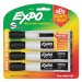 EXPO 1944729 Magnetic Dry Erase Marker, Chisel Tip, Black, 4/Pack SAN1944729