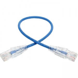Tripp Lite N201-S01-BL Cat6 Gigabit Snagless Molded Slim UTP Patch Cable (RJ45 M/M), Blue, 1ft