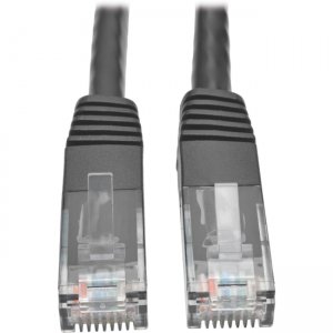 Tripp Lite N200-100-BK Cat6 Gigabit Molded Patch Cable (RJ45 M/M), Black, 100 ft