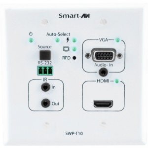 SmartAVI SWP-T10 HDMI, VGA, Stereo Audio, IR POE Extender with Integrated Scaler and Converter