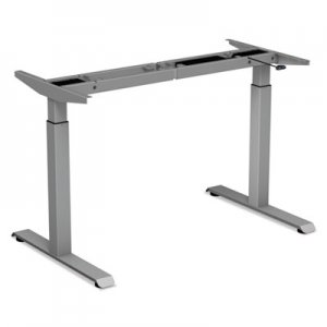 Alera ALEHT2SSG 2-Stage Electric Adjustable Table Base, 27 1/4" to 47 1/4" High, Gray