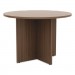 Alera ALEVA7142WA Valencia Round Conference Table w/Legs, 29 1/2h x 42 dia., Modern Walnut