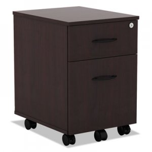 Alera ALEVABFMY Valencia Series Mobile B/F Pedestal, 14 7/8w x 19 1/8d x 22 7/8h, Mahogany