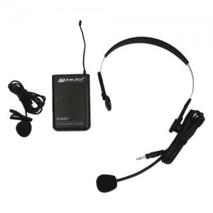 AmpliVox S1693 Wireless 16 Channel UHF Lapel & Headset Mic Replacement Kit