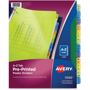 Avery 11330 Preprinted Plastic Divider AVE11330