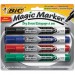 BIC GELITP41-AST Chisel Tip Dry Erase Magic Markers BICGELITP41AST