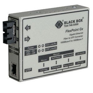 Black Box LMC1003AR3 FlexPoint Gigabit UTP to Fiber Media Converter