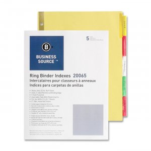 Business Source 20065 Insertable Tab Divider BSN20065