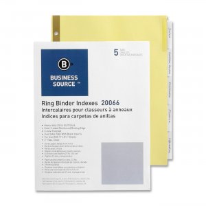 Business Source 20066 Insertable Tab Divider BSN20066