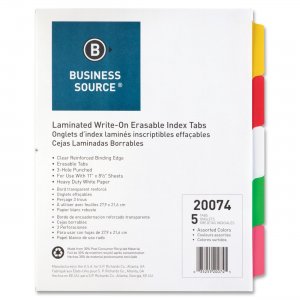 Business Source 20074 Laminated Tab Index BSN20074
