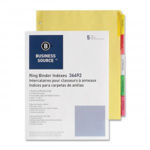 Business Source 36692 Ring Binder Index Divider BSN36692