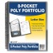 C-Line 33081 8-Pocket Spiral-Bound Poly Portfolio, Smoke, 1/EA CLI33081