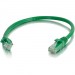C2G 00934 6in Cat5e Snagless Unshielded (UTP) Network Patch Cable - Green
