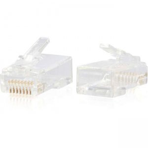 C2G 00889 RJ45 Cat6 Modular Plug for Round Solid/Stranded Cable - 50pk