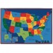 Carpets for Kids 9695 Value Line USA Map Design Rug CPT9695
