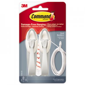 Command MMM17304ES Cable Bundler, White, 2/Pack