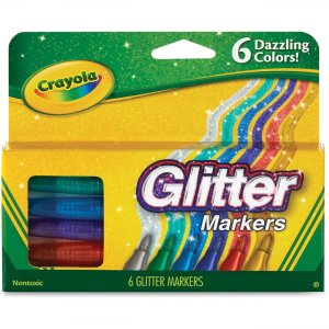 Crayola 58-8629 6 Color Glitter Markers CYO588629