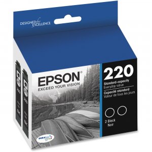 Epson T220120-D2 Standard-Capacity Black Dual Pack Ink Cartridge EPST220120D2