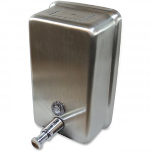 Genuine Joe 85134CT Stainless Vertical Soap Dispenser GJO85134CT