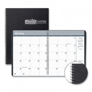 House of Doolittle HOD26292 One-Year Monthly Hard Cover Planner, 11 x 8.5, Black, 2020-2022