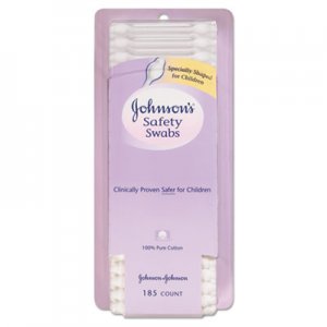 Johnson & Johnson JOJ002948 Pure Cotton Swabs, Safety Swabs, 185/Pack
