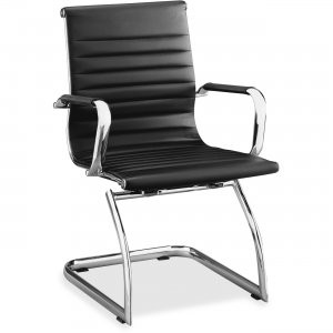 Lorell 59539 Modern Chair Mid-back Leather Guest Chair