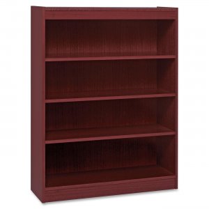 Lorell 60072 Panel End Hardwood Veneer Bookcase