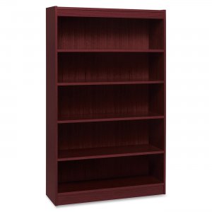 Lorell 60073 Panel End Hardwood Veneer Bookcase