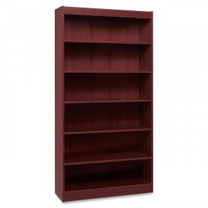 Lorell 60075 Panel End Hardwood Veneer Bookcase