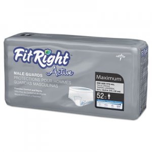 Medline MIIMSCMG02 FitRight Active Male Guards, 6" x 11", White, 52/Pack