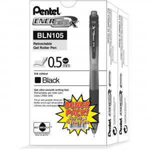 Pentel BLN105ASW2 EnerGel X Retractable Gel Pens PENBLN105ASW2