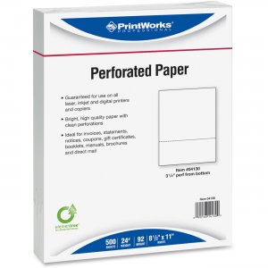 Printworks 04130 Horizontally Perforated Paper PRB04130