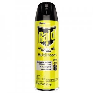 Raid SJN300819 Multi Insect Killer, 15 oz Aerosol Can, 12/Carton
