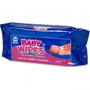 Royal RPBWUR80 Baby Wipe Unscented Refill Packed 12/80 RPPRPBWUR80