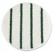 Rubbermaid Commercial RCPP269EA Low Profile Scrub-Strip Carpet Bonnet, 19" Diameter, White/Green, 5/Carton