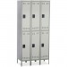 Safco 5526GR Double-Tier Two-tone 3 Column Locker with Legs