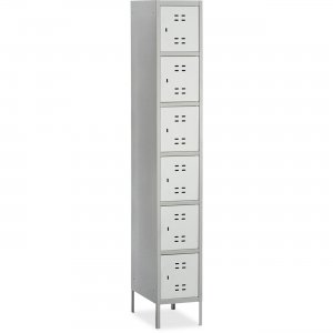 Safco 5524GR Six-Tier Two-tone Box Locker with Legs