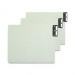 Smead 61676 Gray/Green 100% Recycled Extra Wide End Tab Pressboard Guides with Vertical Metal Tab SMD61676