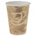 Dart SCC412MSN Mistique Polycoated Hot Paper Cup, 12 oz., Printed, Brown, 50/Bag