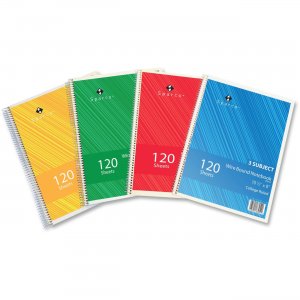 Sparco 83254 3-Subject Quality Wirebound Notebook SPR83254